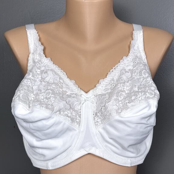 Lilyette Minimizer Maidenform Size 40DDD White Style 428 Underwire Full Coverage - Picture 1 of 6